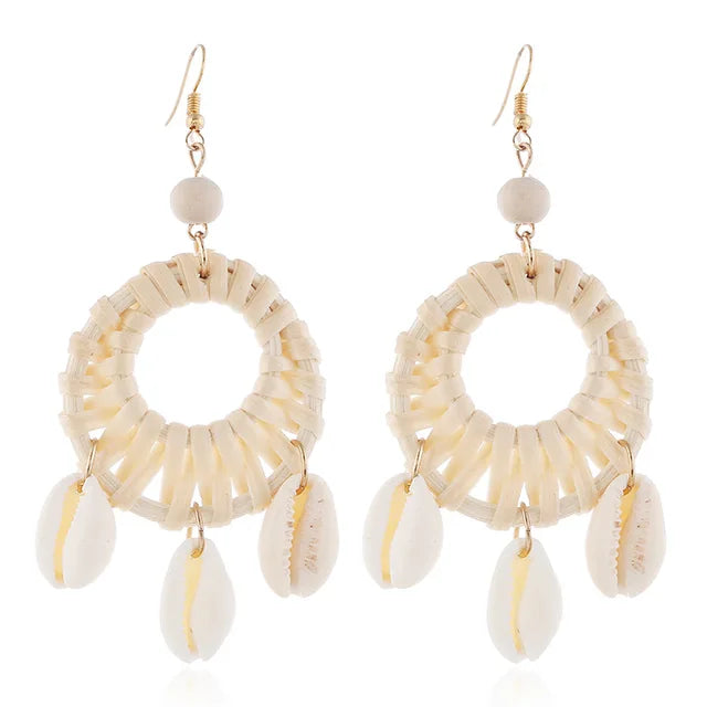 Vintage Handmade Shell Earrings