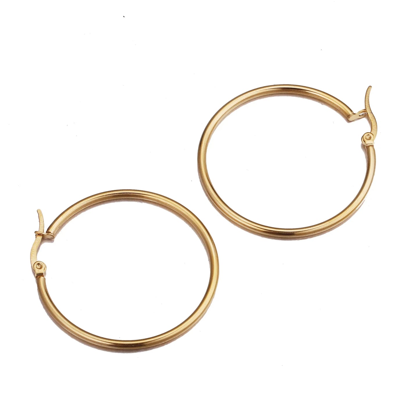 10pcs 5pair Stainless Steel Fashion Hoop Earrings For Women