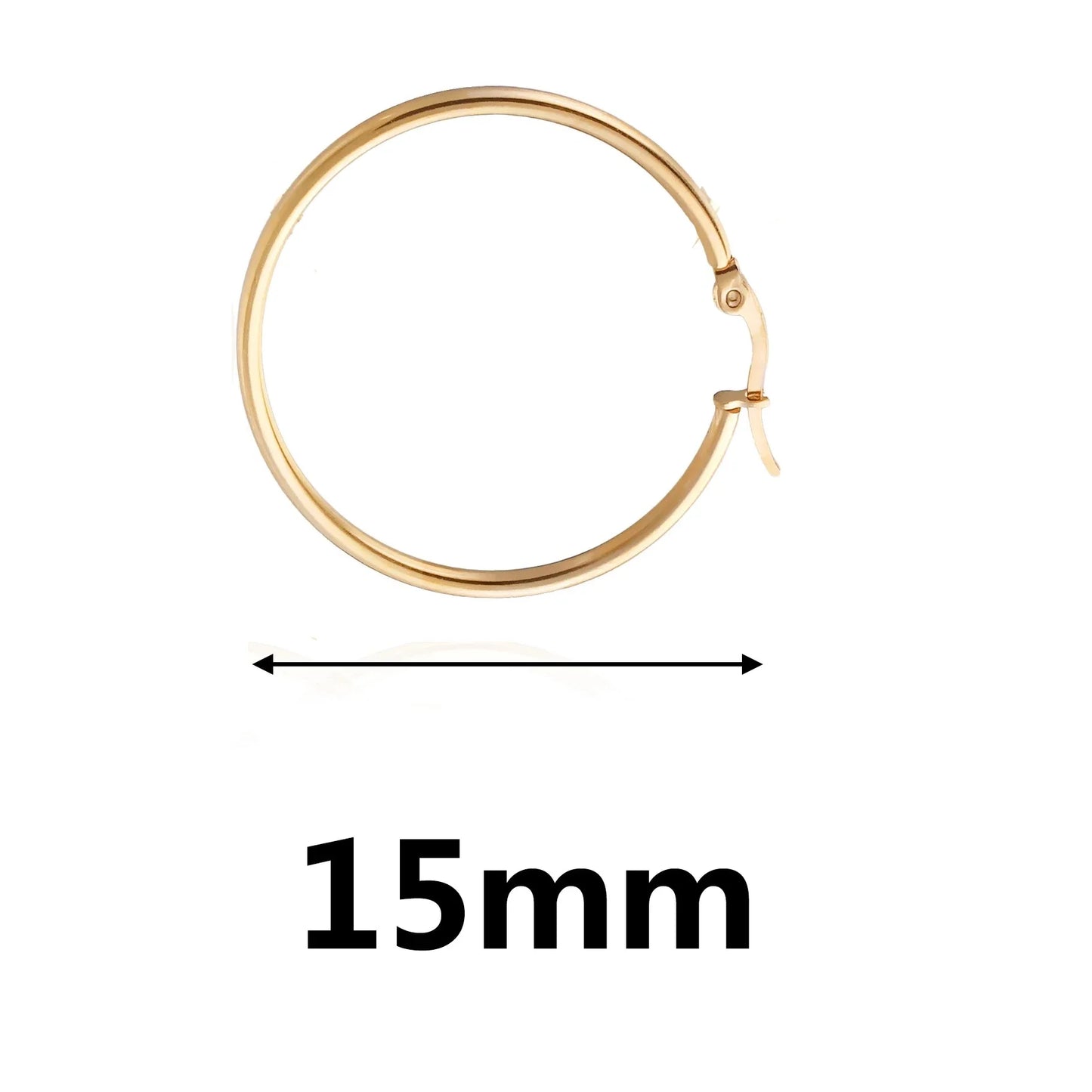 10pcs 5pair Stainless Steel Fashion Hoop Earrings For Women
