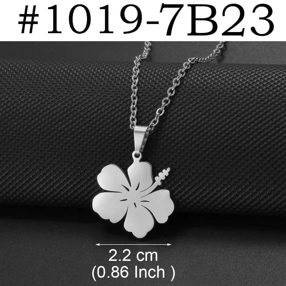 Hibiscus Pendant Necklace