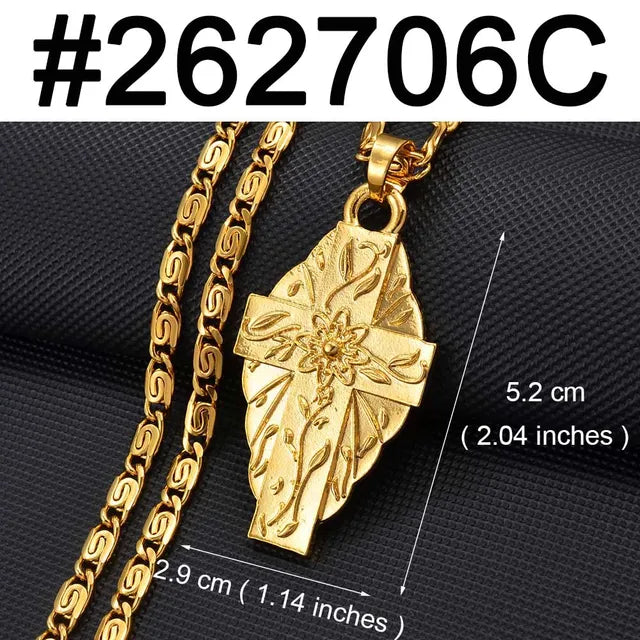 Cross Pendant Chain Necklaces Men/Women