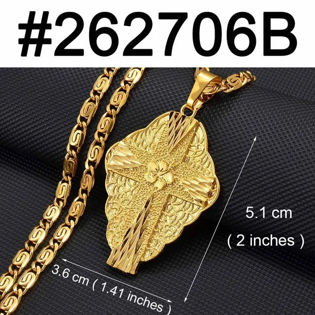 Cross Pendant Chain Necklaces Men/Women
