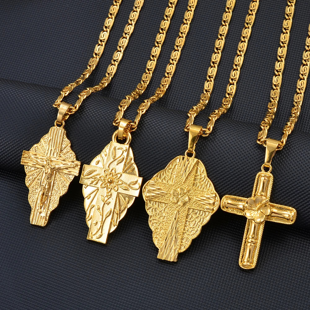 Cross Pendant Chain Necklaces Men/Women