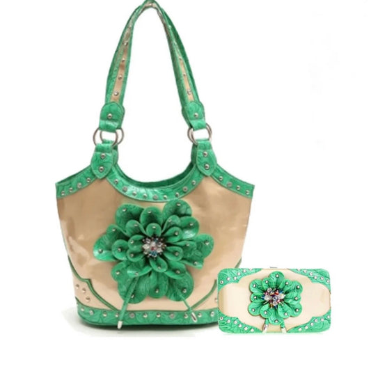 Western Tote Handbag Set