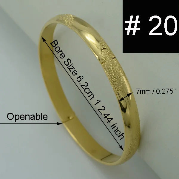 (One Piece) Dubai Bangle Jewelry Gold Plated Bracelet