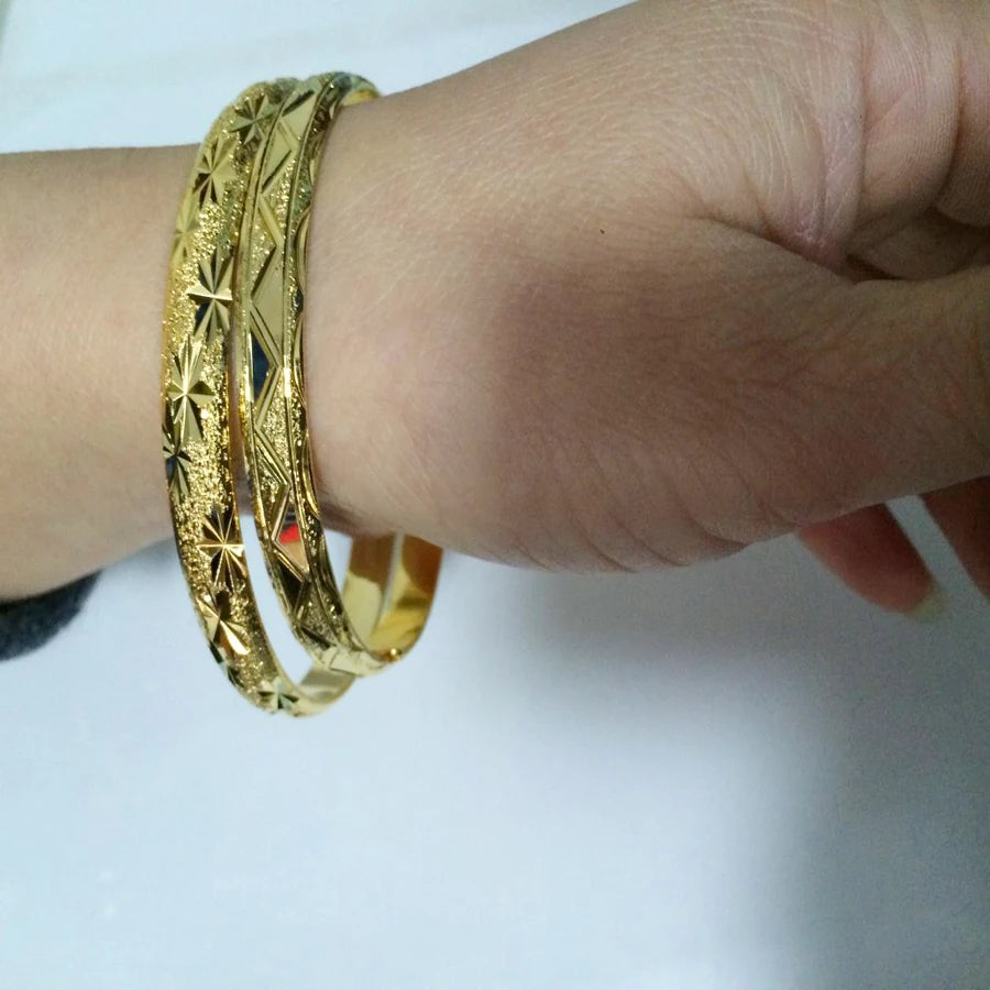 (One Piece) Dubai Bangle Jewelry Gold Plated Bracelet
