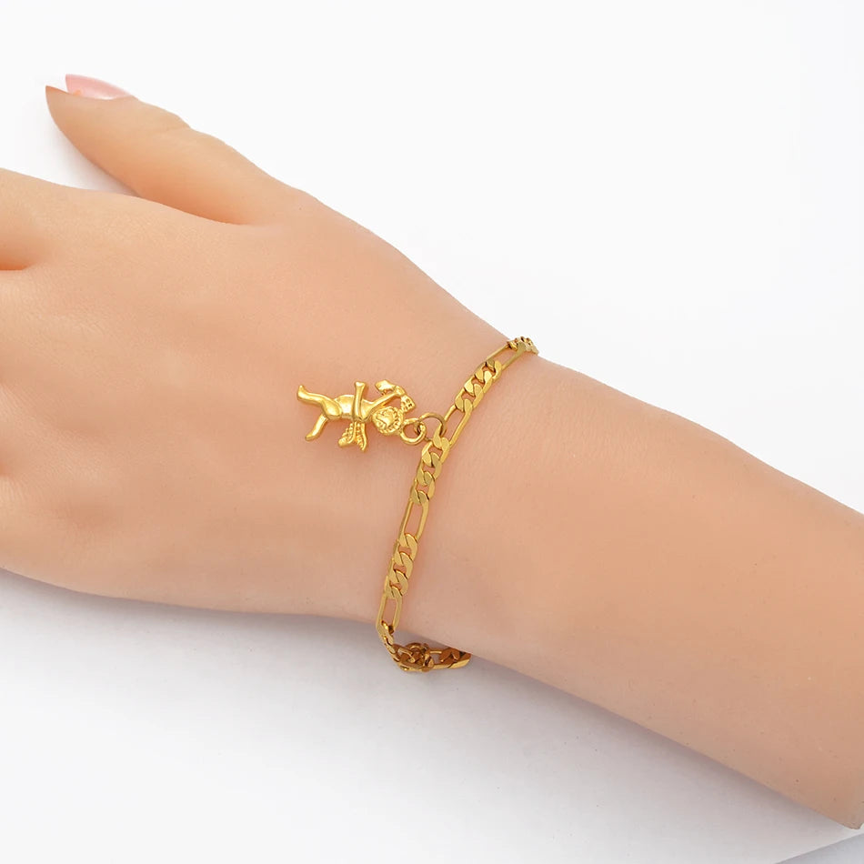 Charm Bracelets - Virgin Mary Butterfly Heart Pineapple Cross Bracelet Women