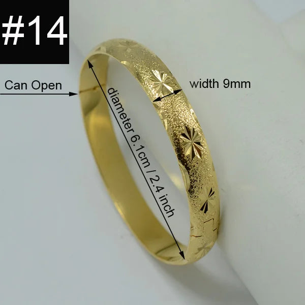 (One Piece) Dubai Bangle Jewelry Gold Plated Bracelet