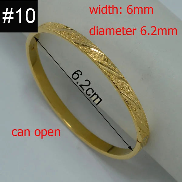 (One Piece) Dubai Bangle Jewelry Gold Plated Bracelet