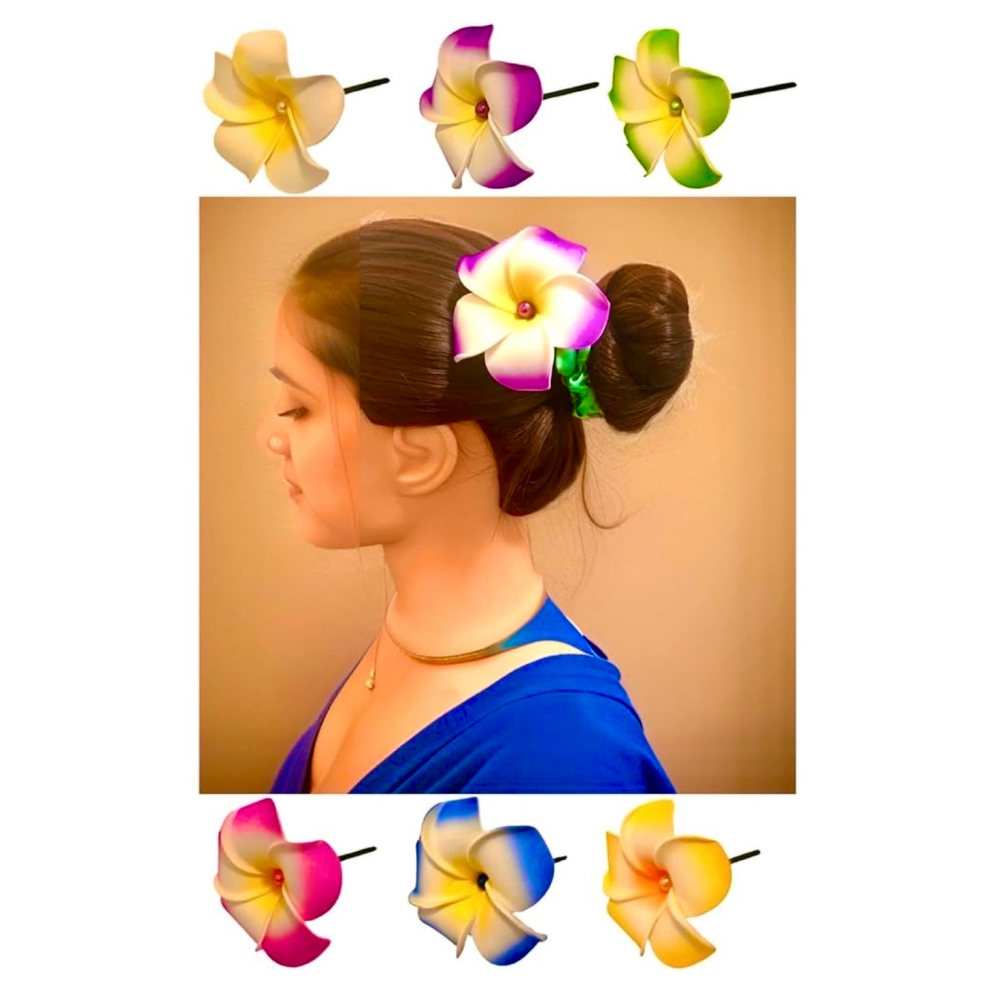 Flower Hair Sticks ( Purchase individually or 5 piece set)