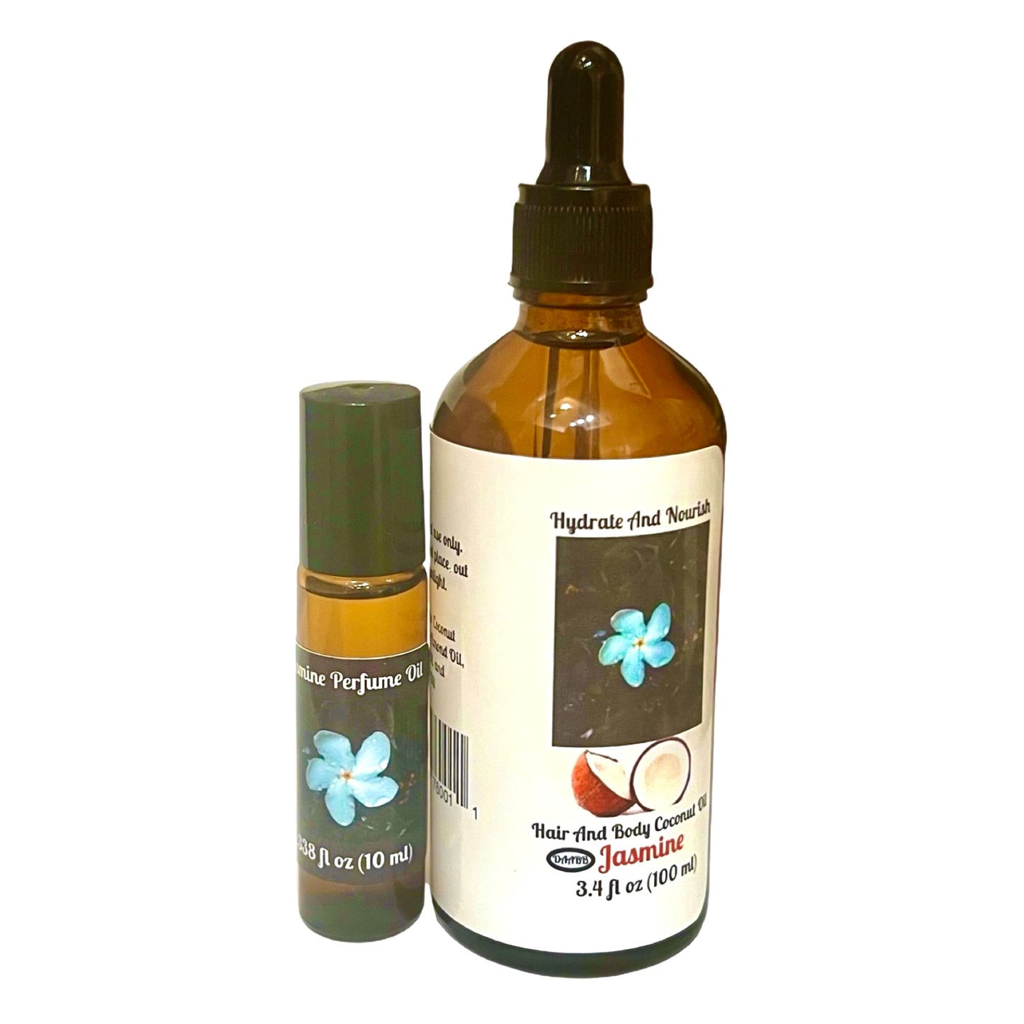Jasmine Roll-On Perfume Oil and Body Oil Set