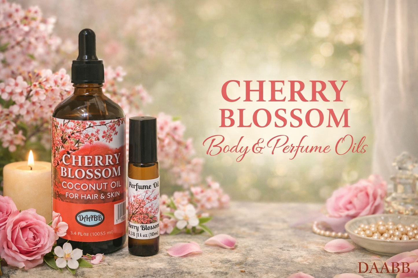 Japanese Cherry Blossom Perfume and Body Oil Set