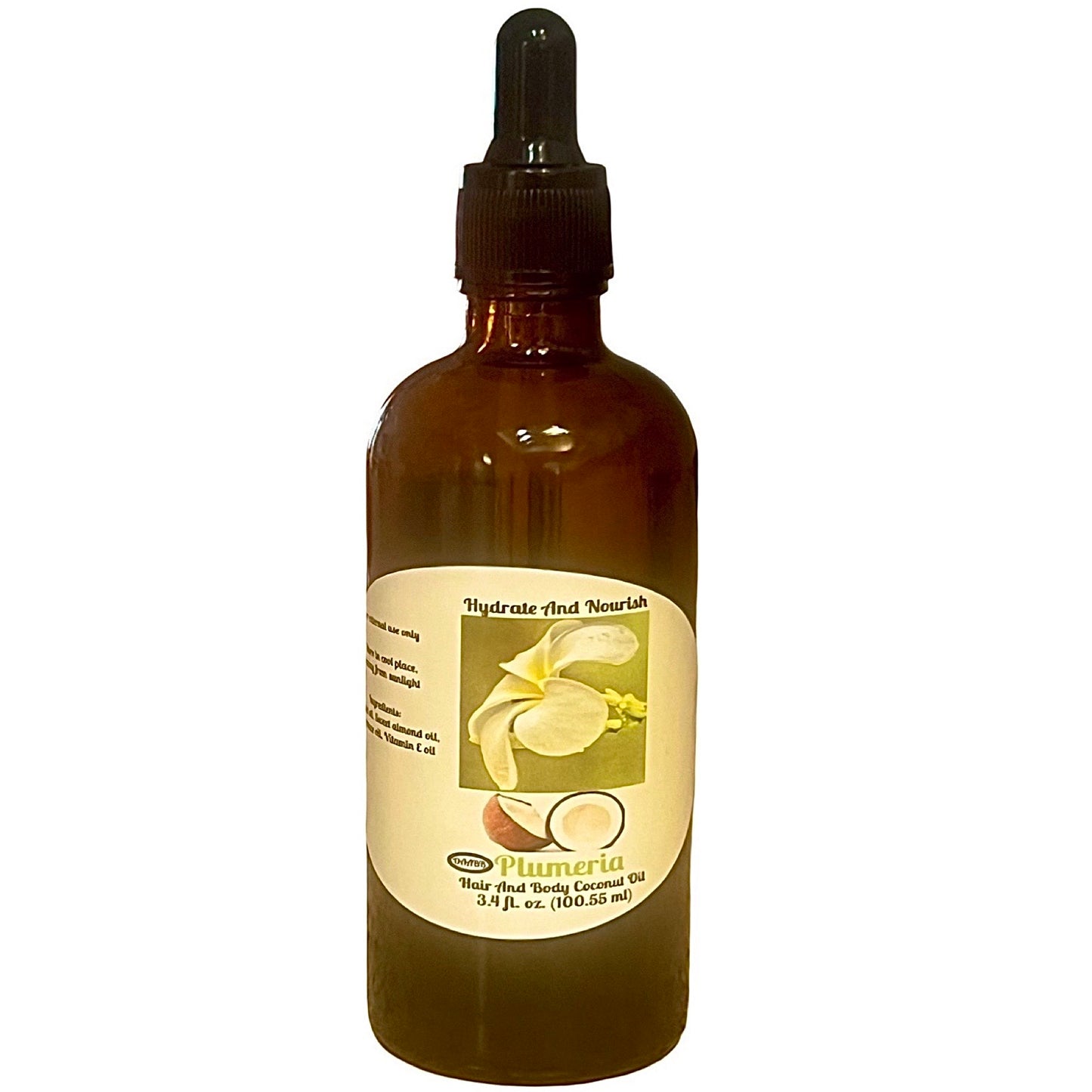 Plumeria Scent Coconut Oil for hair and skin