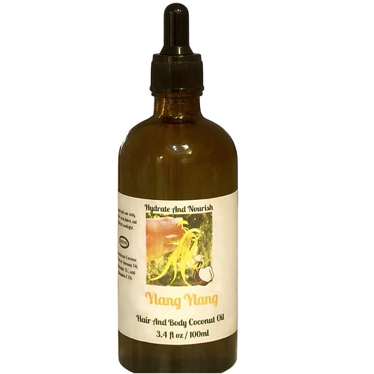 Ylang Ylang Hair & Body Coconut Oil - Hydrate & Nourish (3.4 fl oz/ 100 mL)