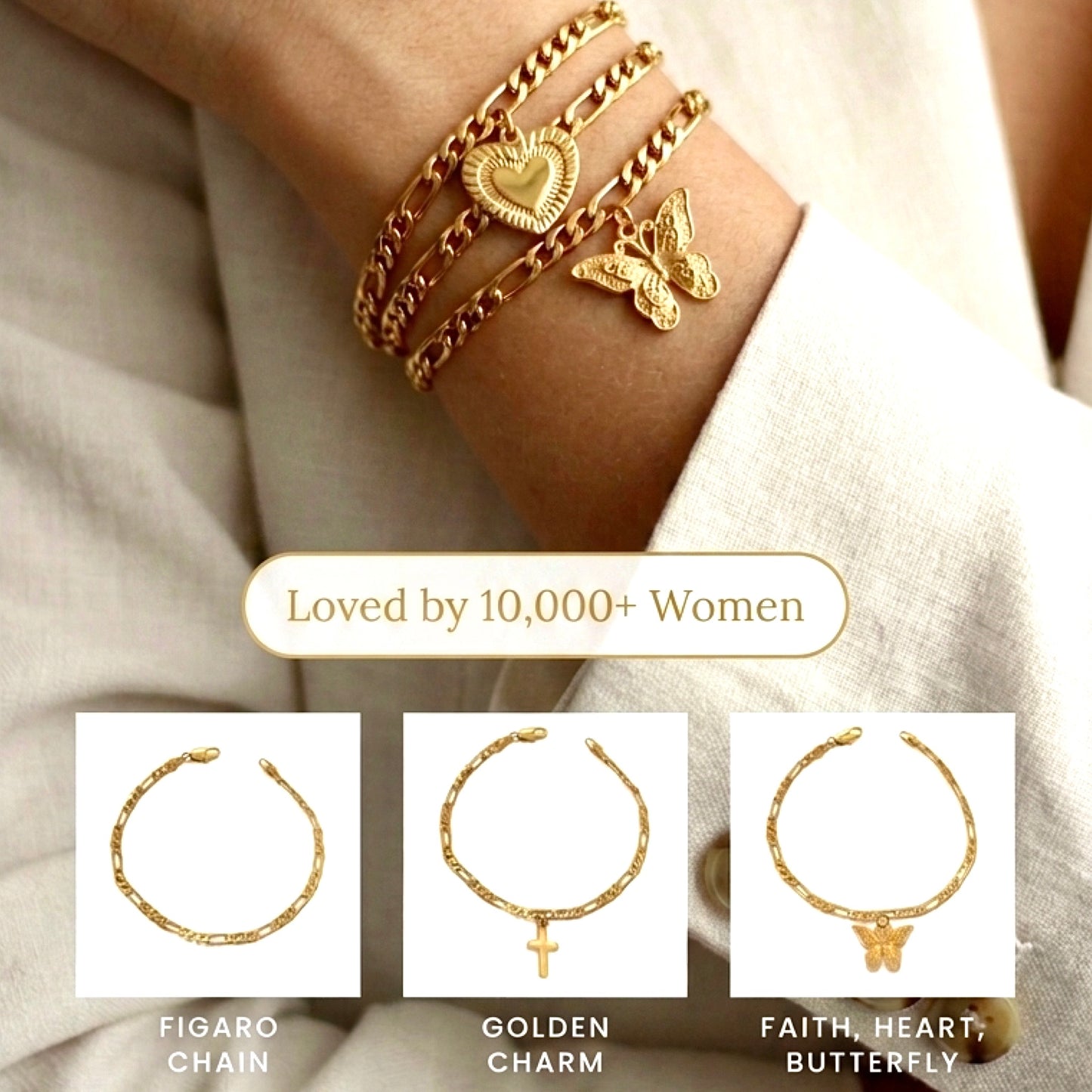 Charm Bracelets - Virgin Mary Butterfly Heart Pineapple Cross Bracelet Women
