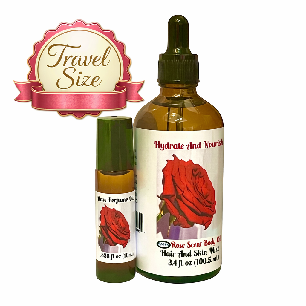 Rose Roll-On Perfume Oil and Body Oil Set