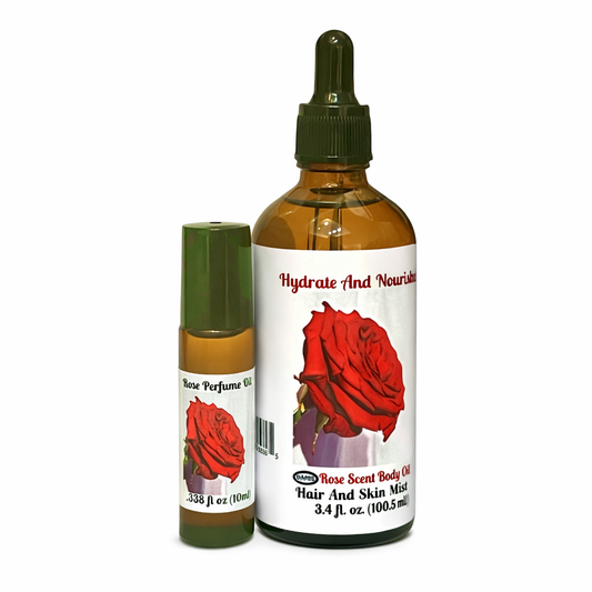 Rose Roll-On Perfume Oil and Body Oil Set