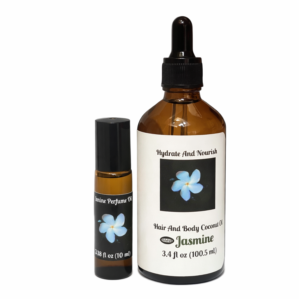 Jasmine Roll-On Perfume Oil and Body Oil Set