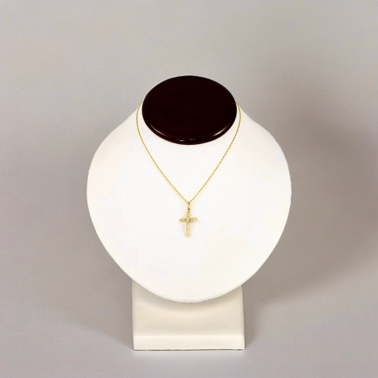 14k Yellow Gold Jesus Crucifix Cross Pendant with Luxury Italian Chain
