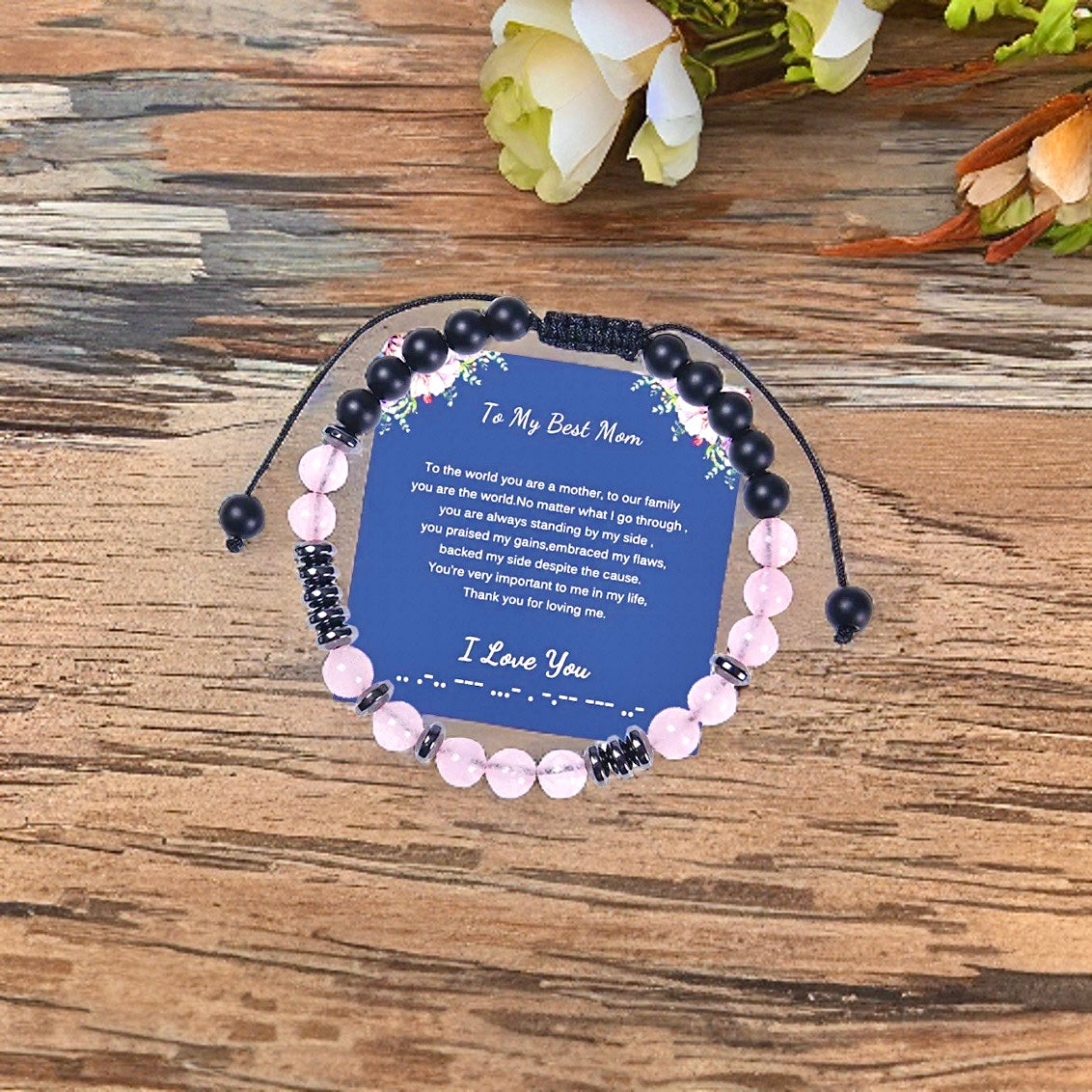 Message Card Bracelet For Mom