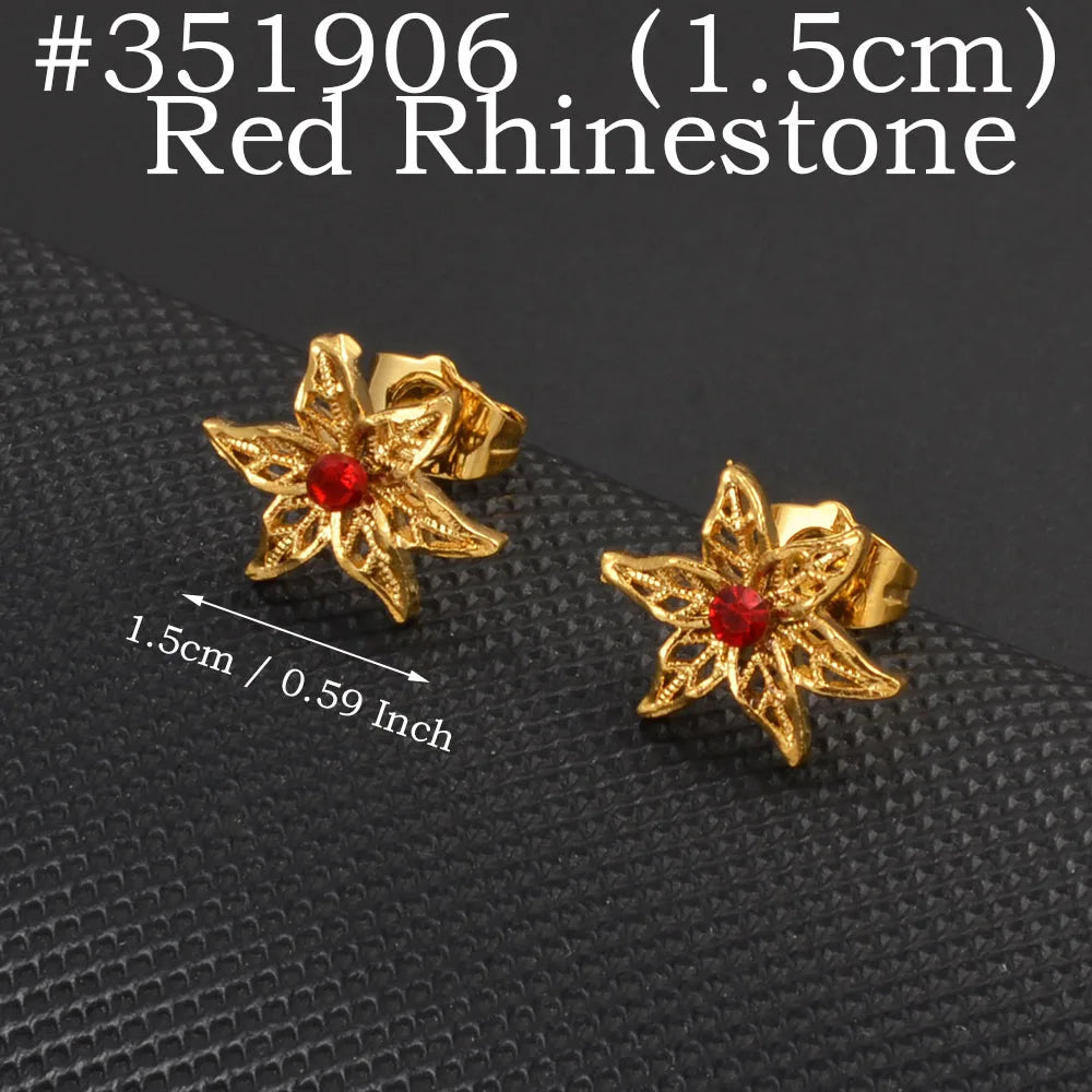 Mini Stud Earrings African for Women Girls 1.5CM