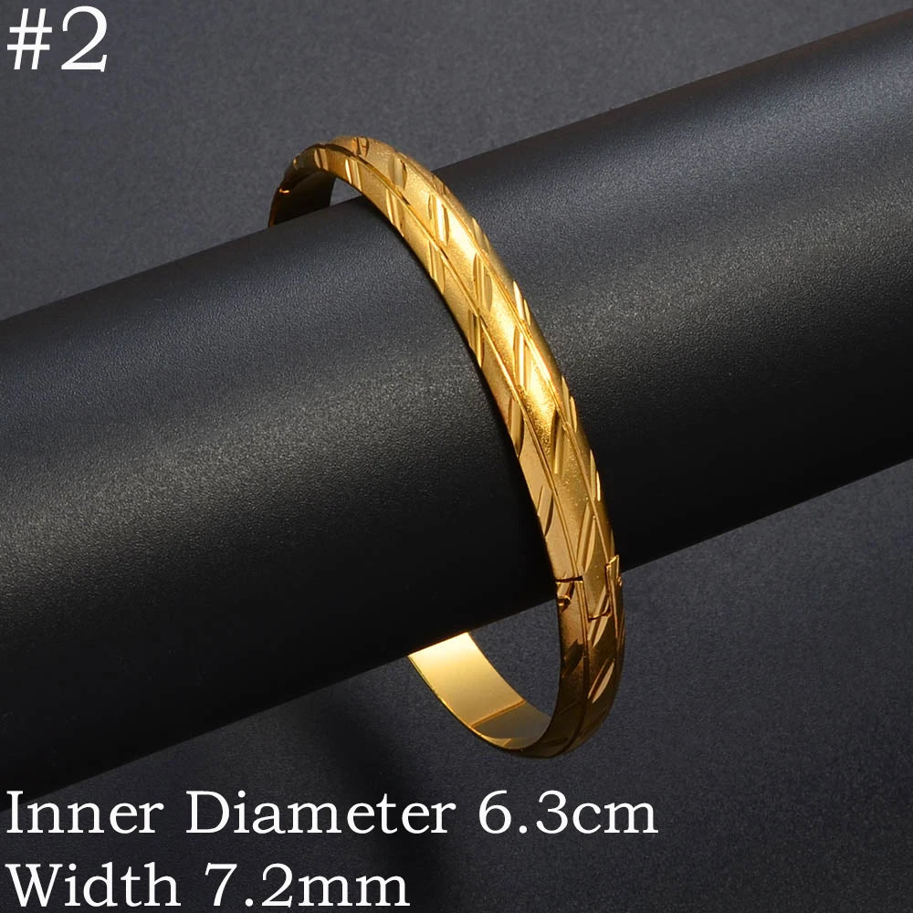 (One Piece) Dubai Bangle Jewelry Gold Plated Bracelet