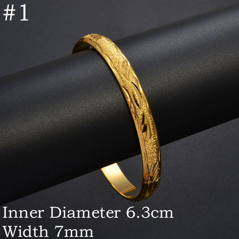 (One Piece) Dubai Bangle Jewelry Gold Plated Bracelet