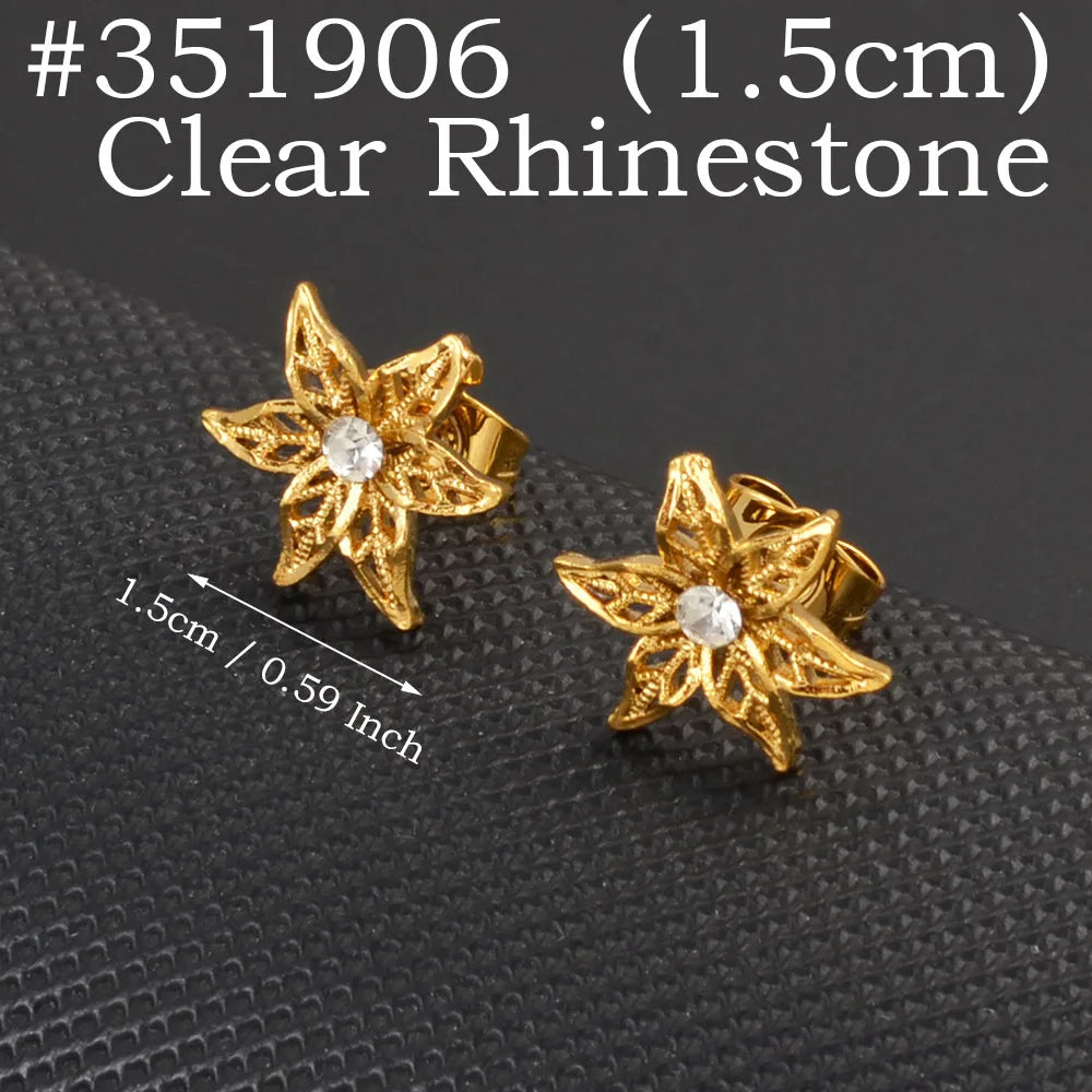 Mini Stud Earrings African for Women Girls 1.5CM