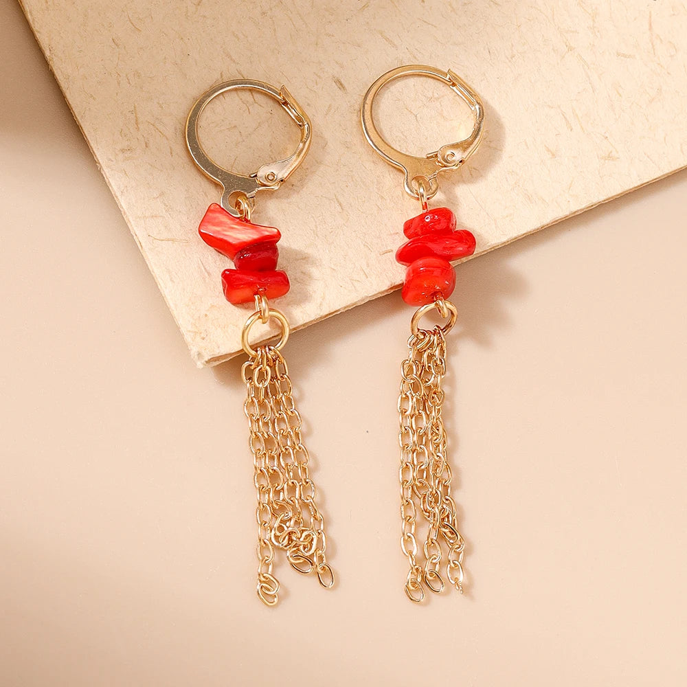 Fashion Summer Beach Pearl Shell Earrings for Women Girls