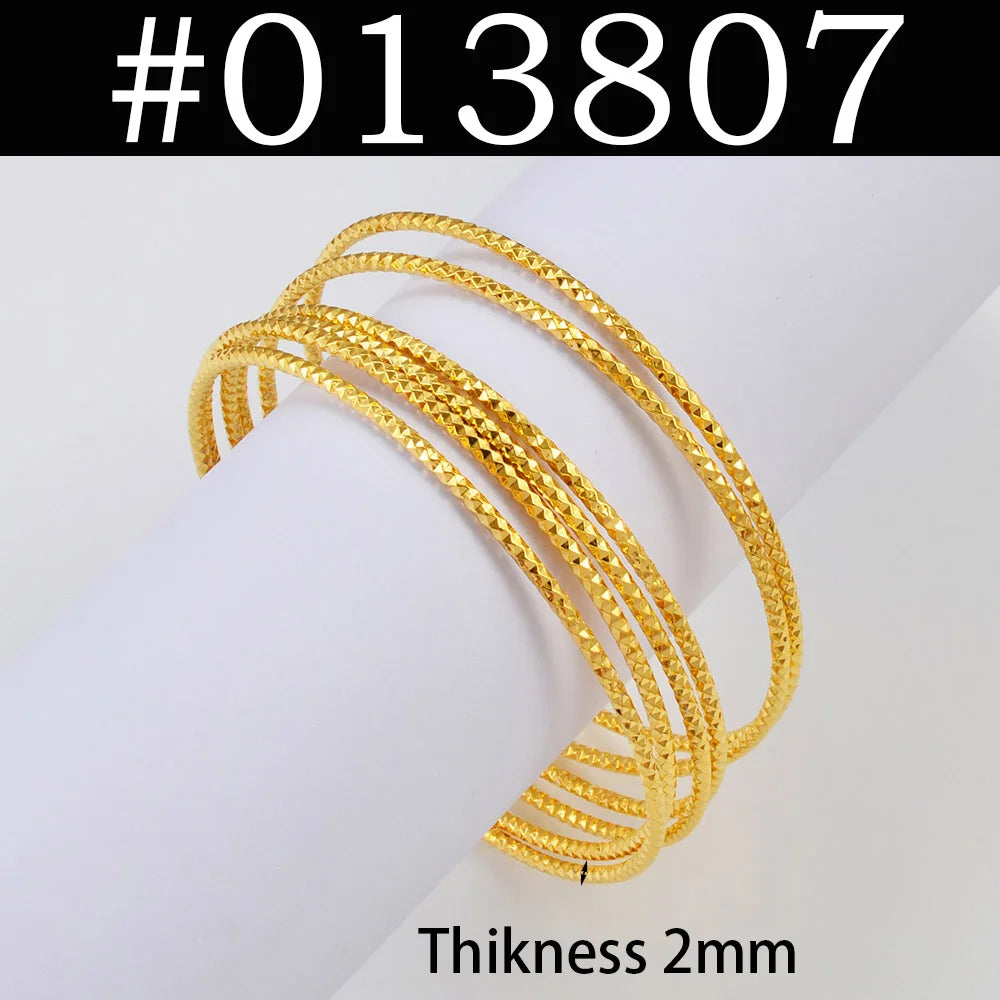 6pcs/Lot Bracelets Women Girls Dubai Circle Bracelet