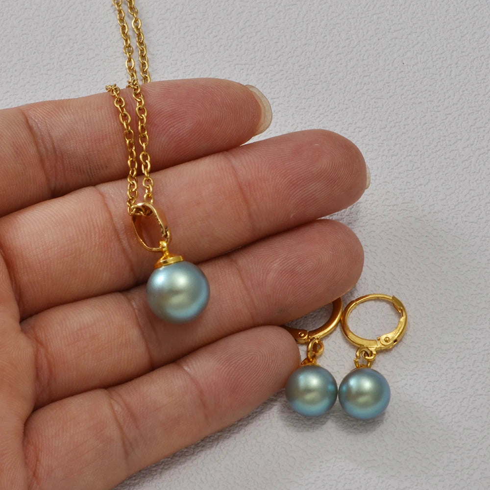 Pearl Jewelry Set — Necklace & Earrings