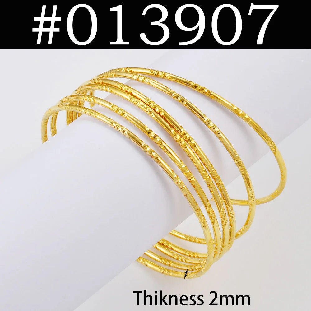 6pcs/Lot Bracelets Women Girls Dubai Circle Bracelet