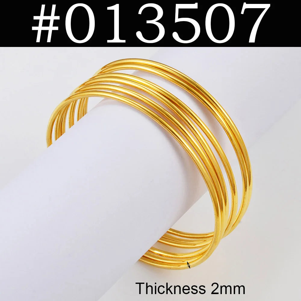 6pcs/Lot Bracelets Women Girls Dubai Circle Bracelet