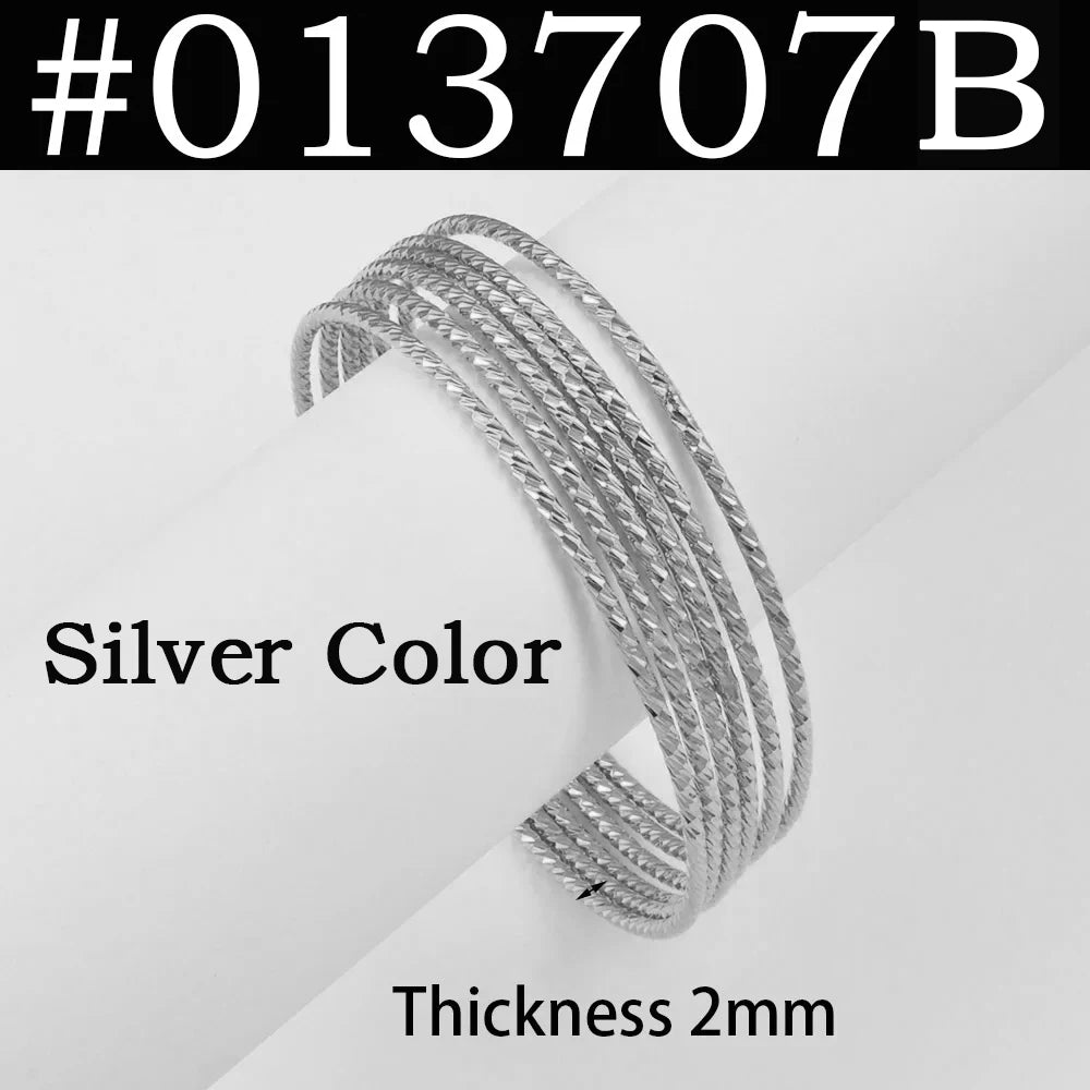 6pcs/Lot Bracelets Women Girls Dubai Circle Bracelet