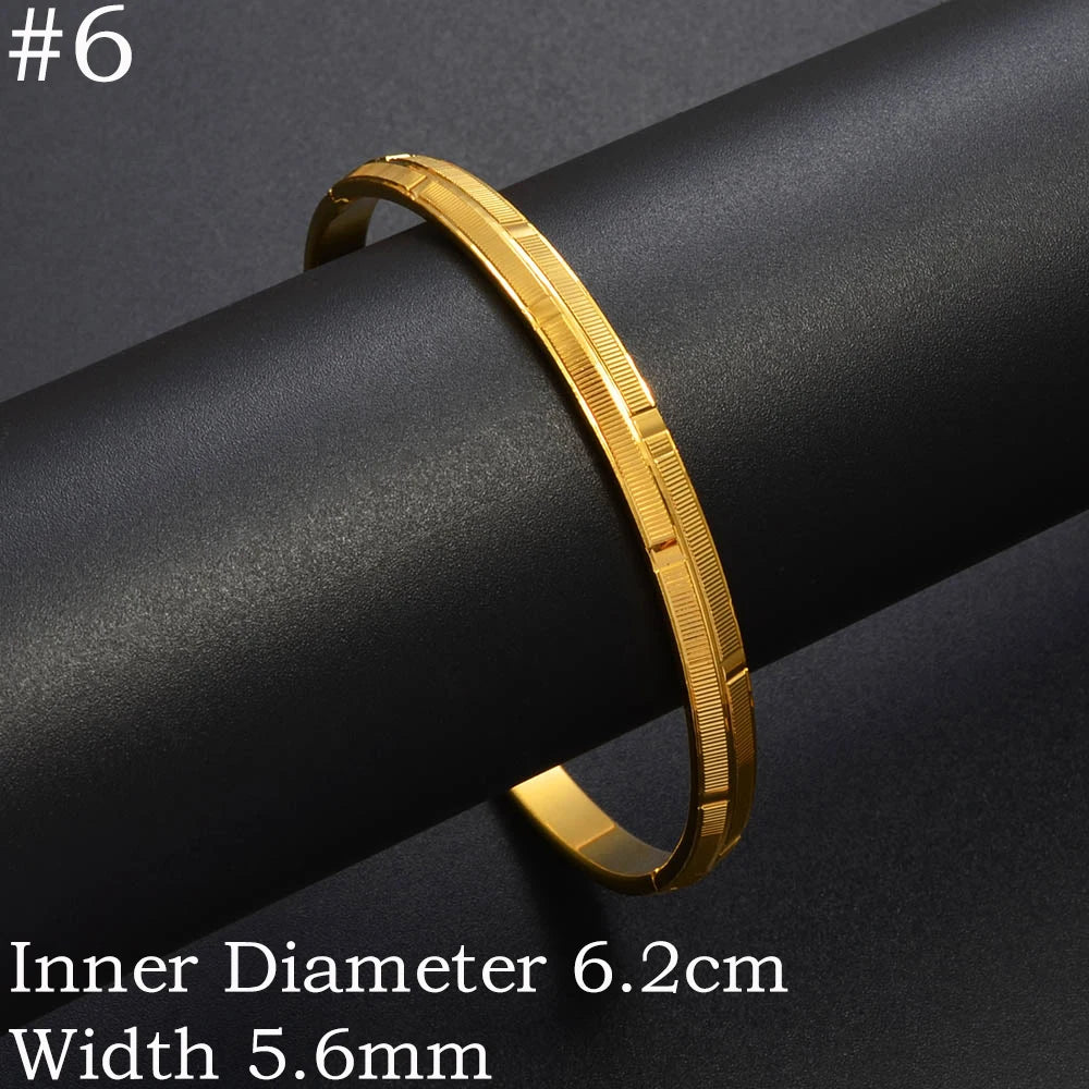 (One Piece) Dubai Bangle Jewelry Gold Plated Bracelet