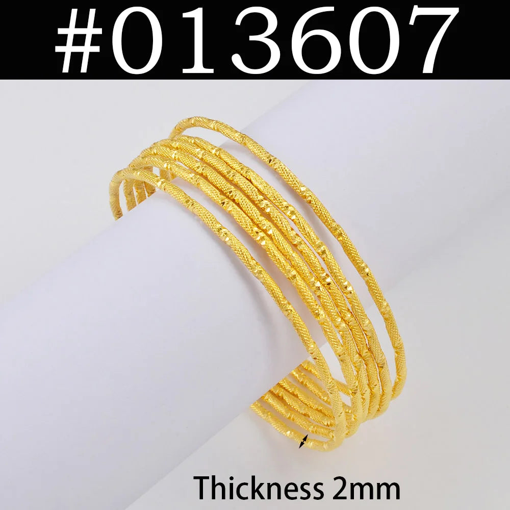 6pcs/Lot Bracelets Women Girls Dubai Circle Bracelet