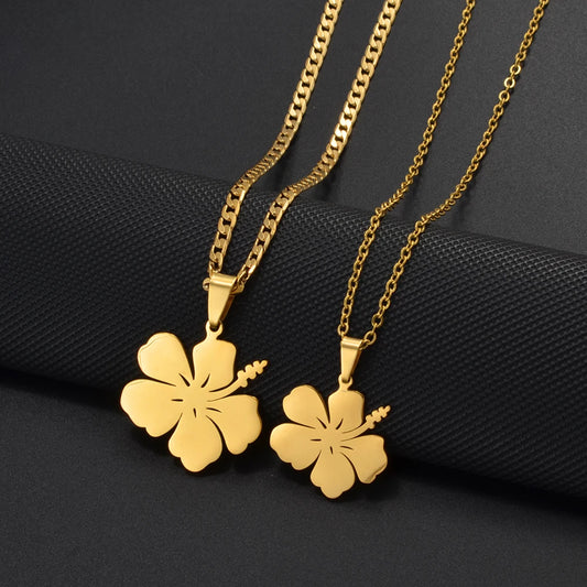 Hibiscus Pendant Necklace