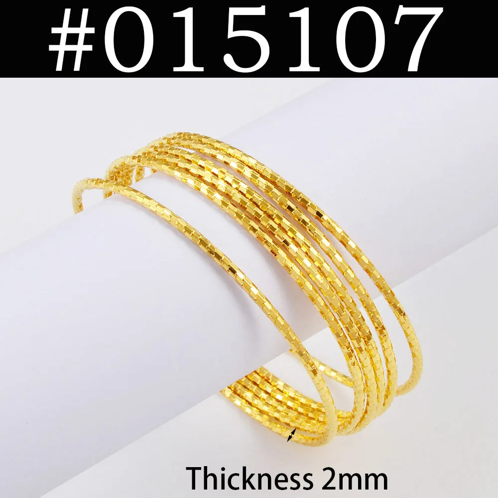 6pcs/Lot Bracelets Women Girls Dubai Circle Bracelet