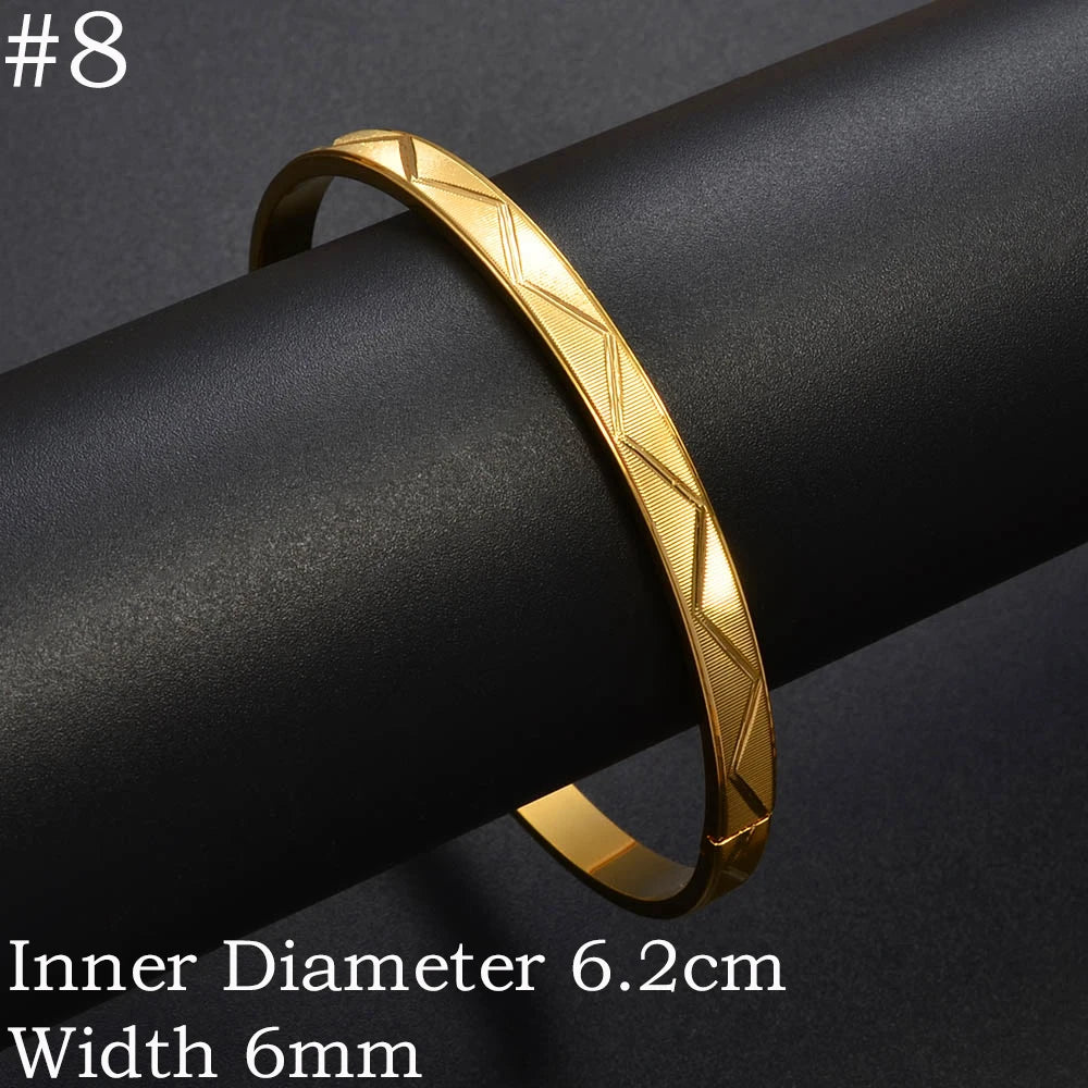 (One Piece) Dubai Bangle Jewelry Gold Plated Bracelet