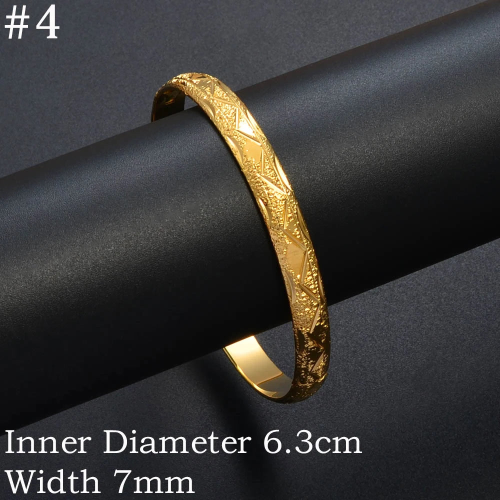 (One Piece) Dubai Bangle Jewelry Gold Plated Bracelet
