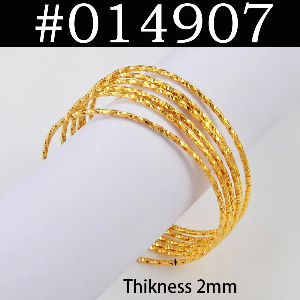 6pcs/Lot Bracelets Women Girls Dubai Circle Bracelet
