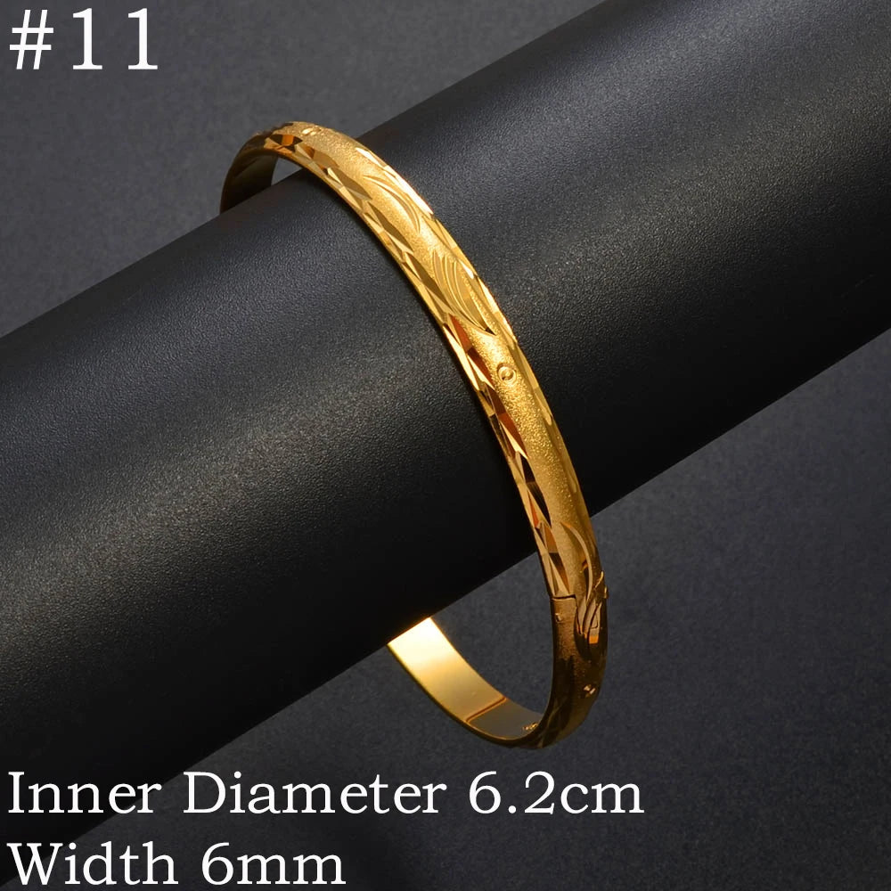 (One Piece) Dubai Bangle Jewelry Gold Plated Bracelet