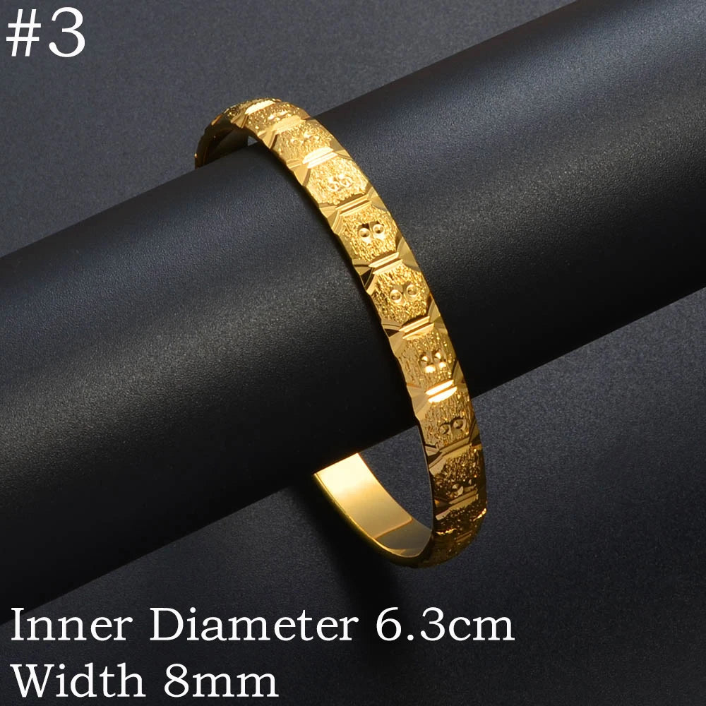 (One Piece) Dubai Bangle Jewelry Gold Plated Bracelet