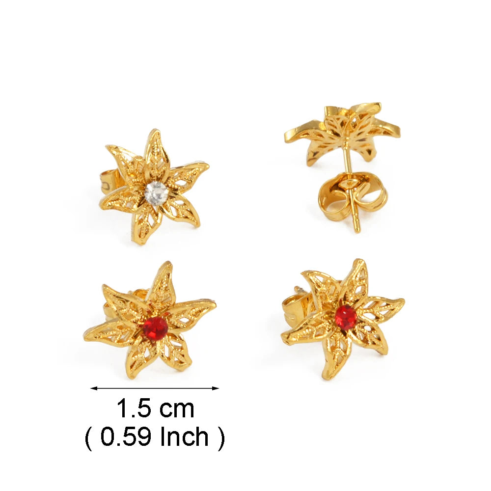 Mini Stud Earrings African for Women Girls 1.5CM