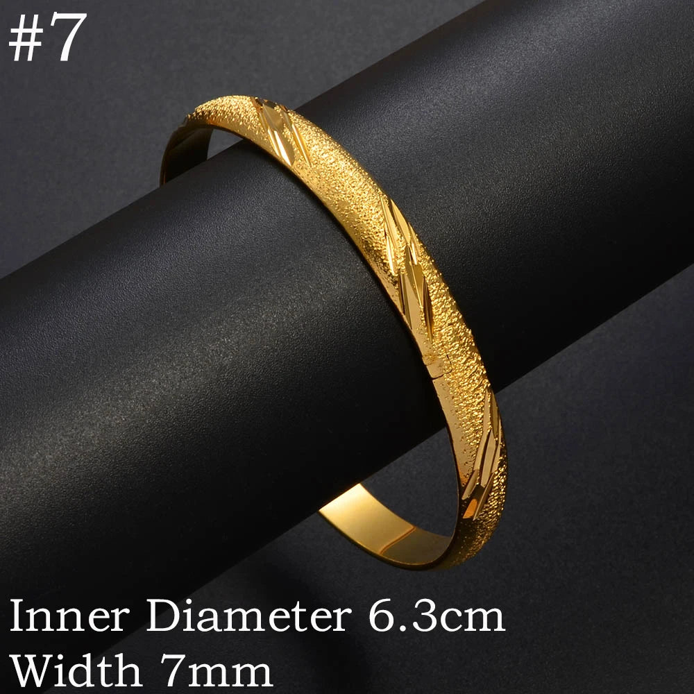 (One Piece) Dubai Bangle Jewelry Gold Plated Bracelet