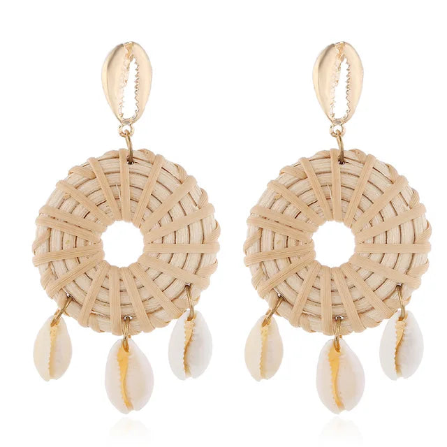 Vintage Handmade Shell Earrings