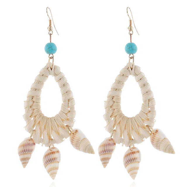 Vintage Handmade Shell Earrings