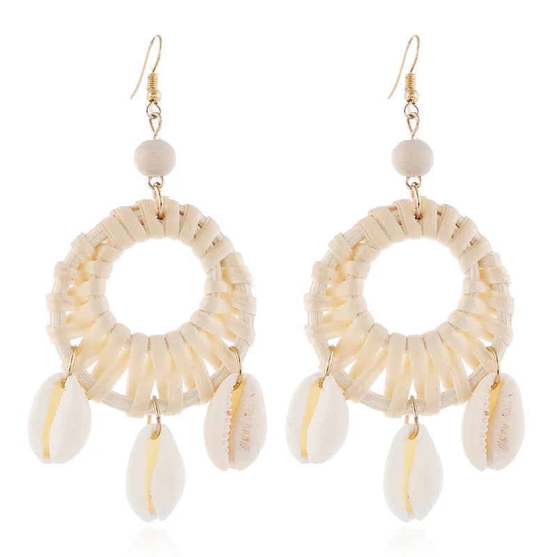 Vintage Handmade Shell Earrings